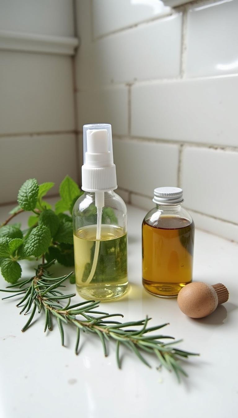 Herbal ingredients and essential oils for homemade hair growth spray