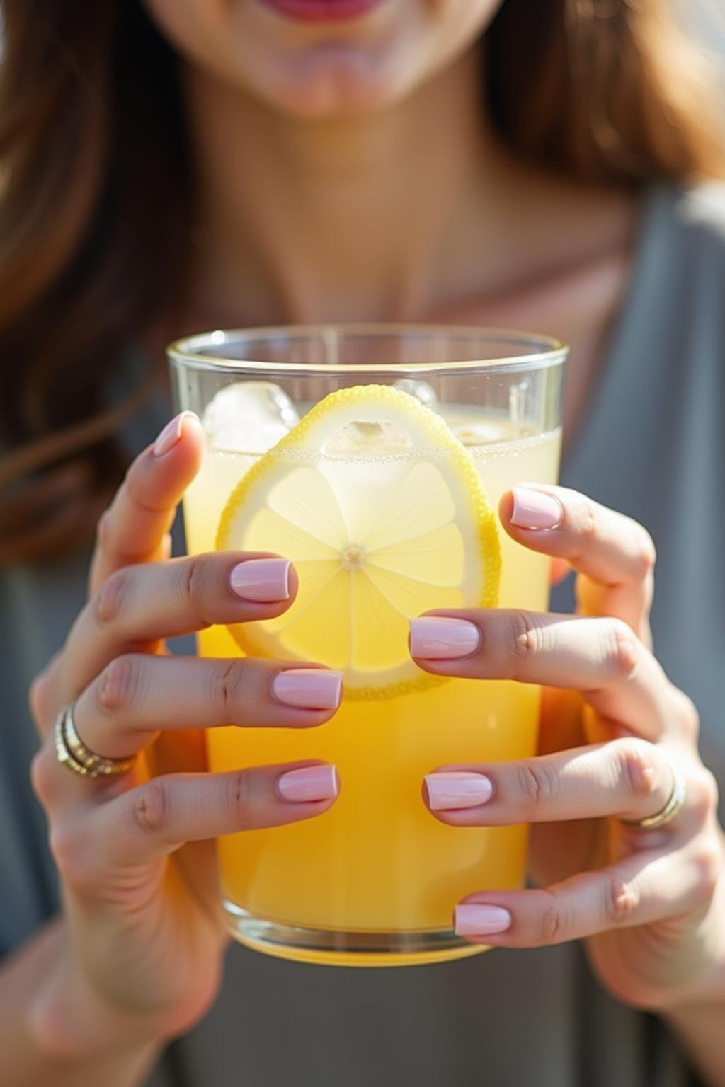 Soft pink manicure on well-groomed nails, ideal for summer style and elegance in 2025