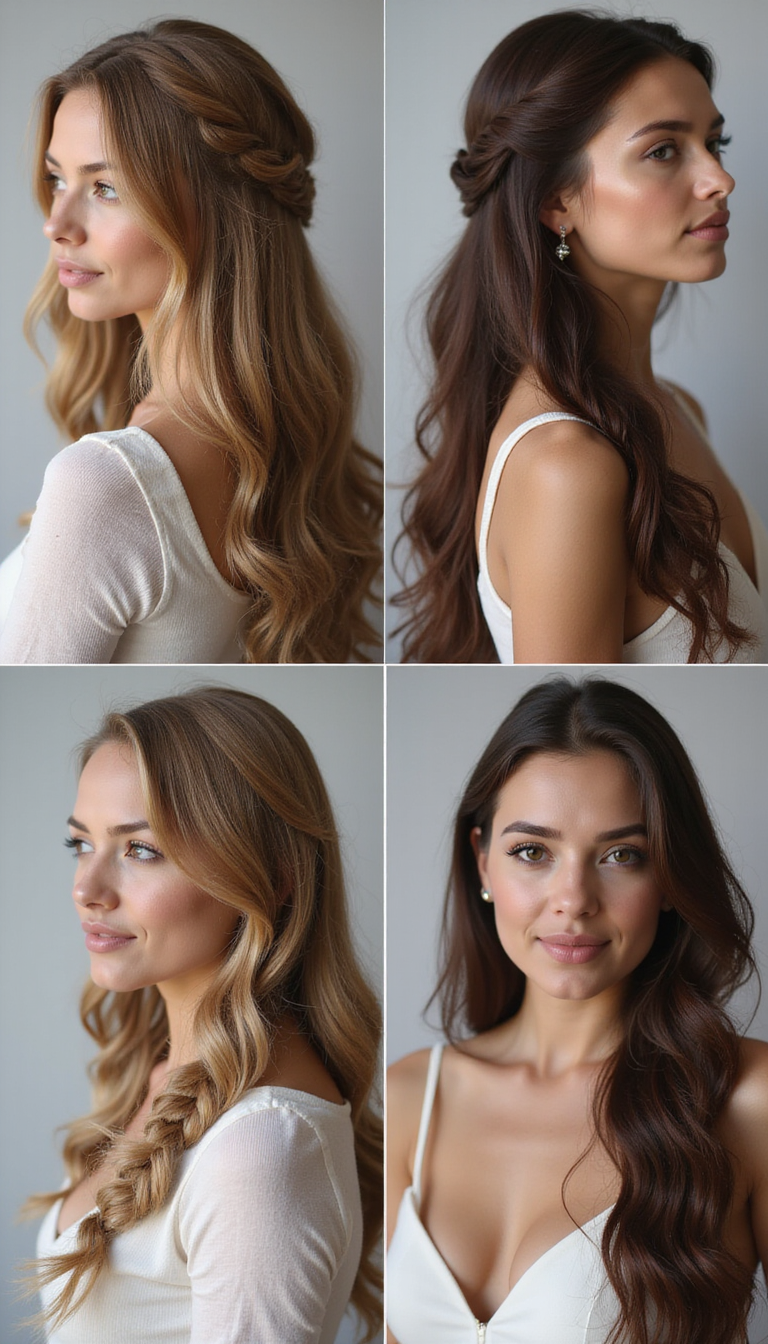 A high-resolution image showcasing a variety of hair braid styles on different models, featuring intricate fishtails, classic three-strand braids, and modern waterfall braids, all styled for a fashionable look with diverse hair colors and textures, set against a neutral background with soft lighting highlighting the detailed braiding techniques.